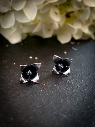 Tiny Bellflower Blossom Earrings